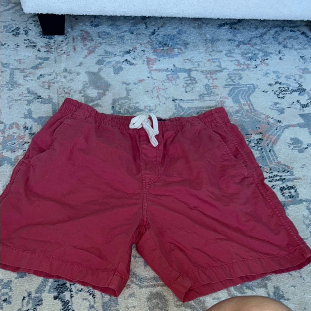 J. Crew Red Athletic Shorts Elastic Waistband Lightweight size medium